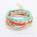 Multi Layers Tassel Beaded Bracelets Acrylic Rhinestone Band